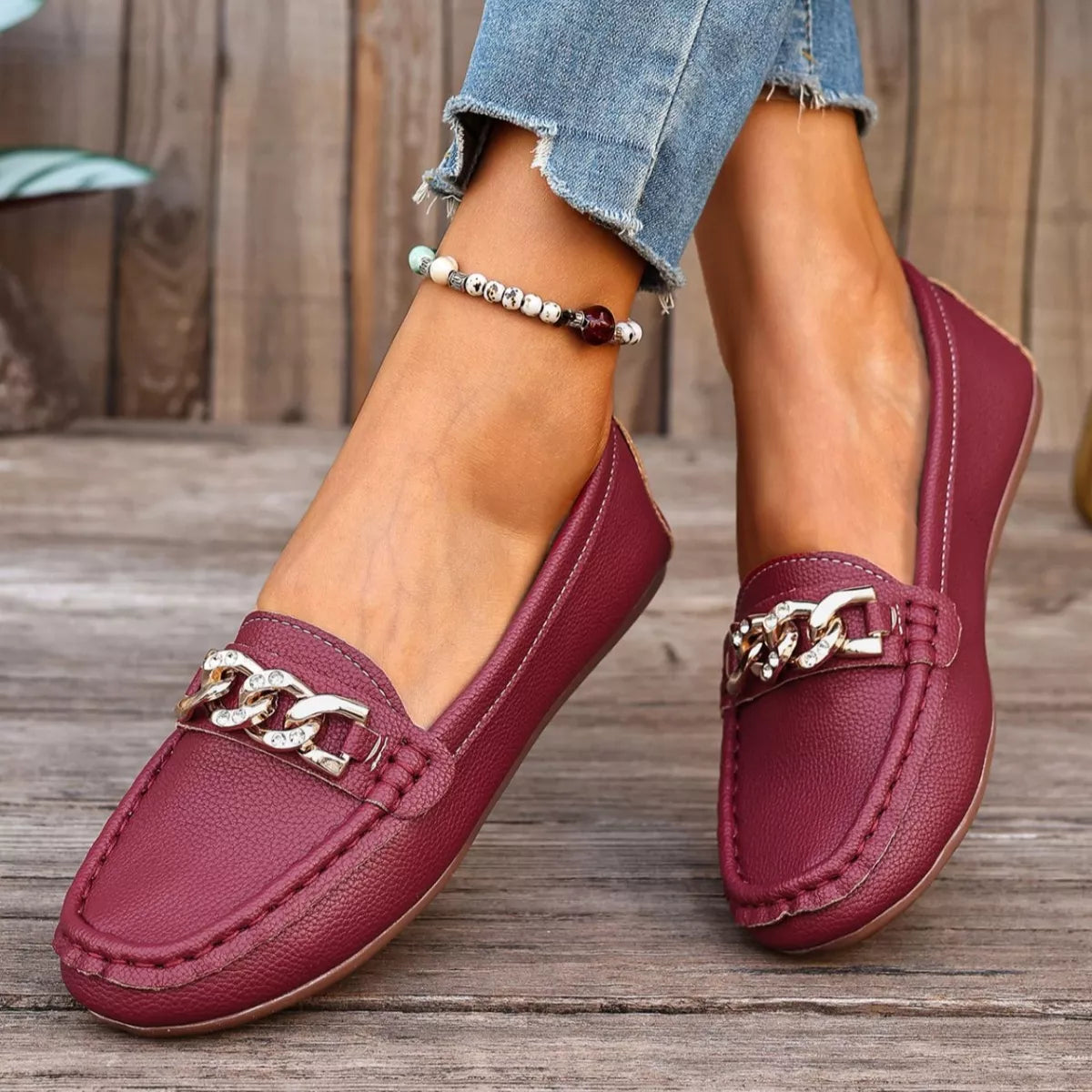 Round Toe Slip-Ons