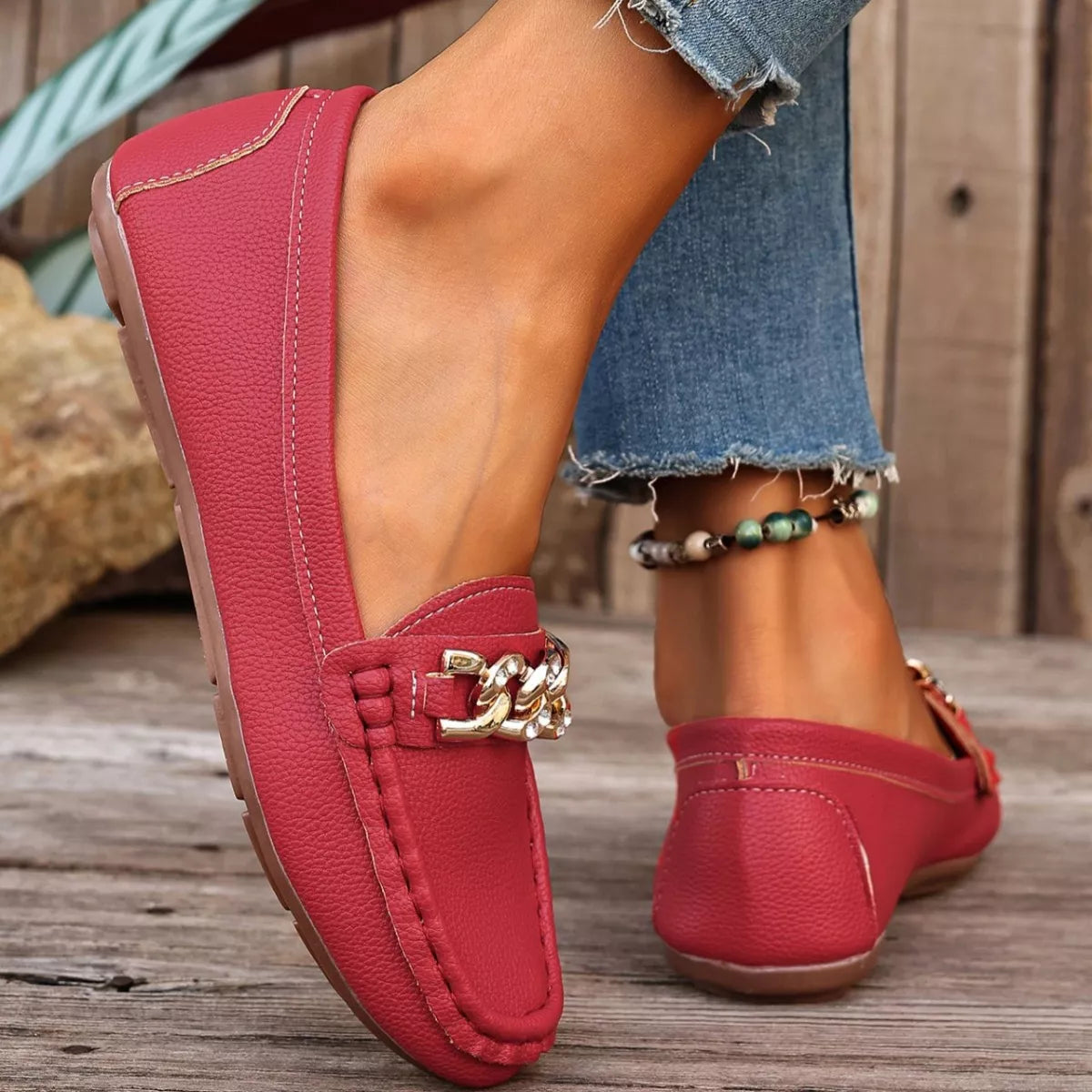 Round Toe Slip-Ons