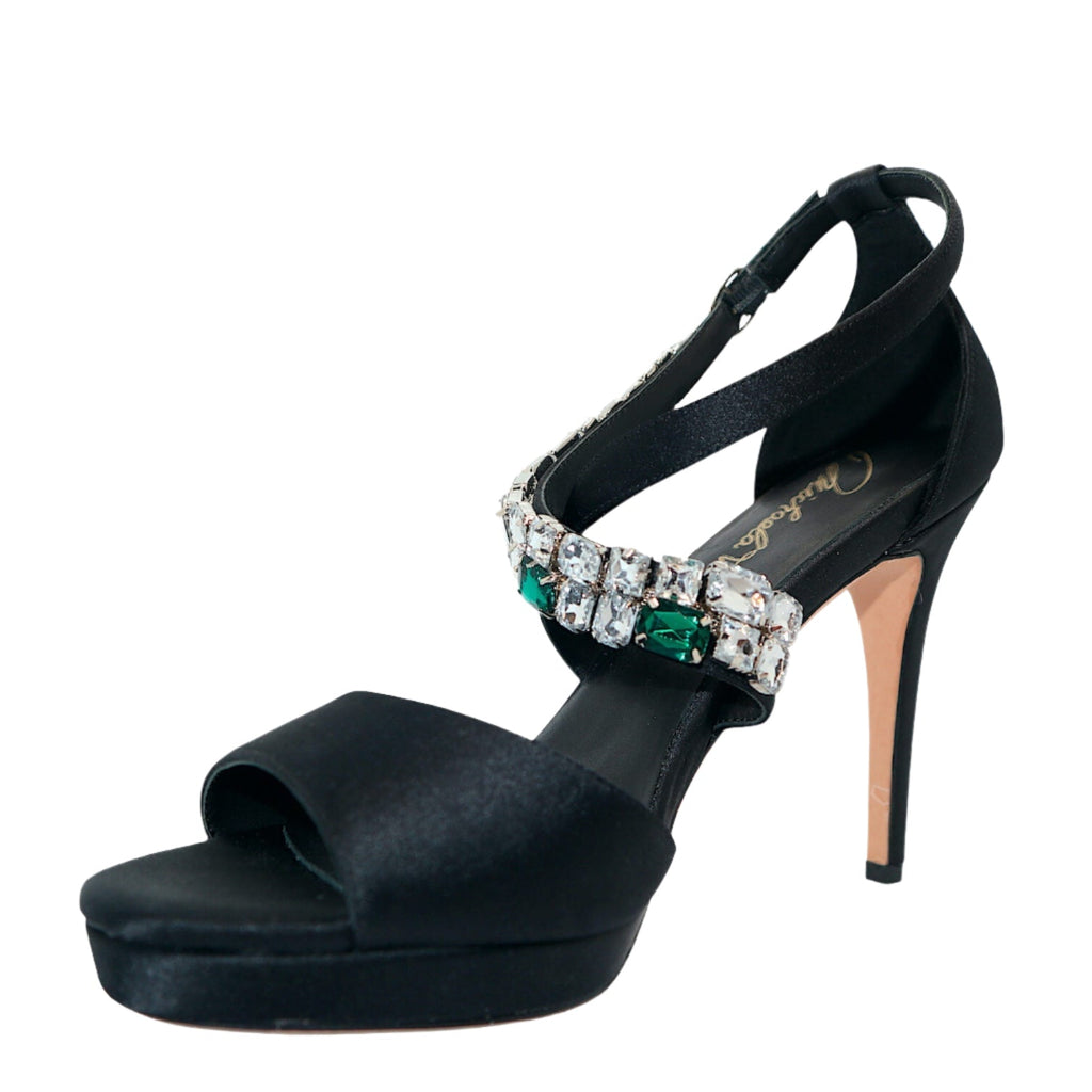 Michaela V Athena Black Crystal Pumps