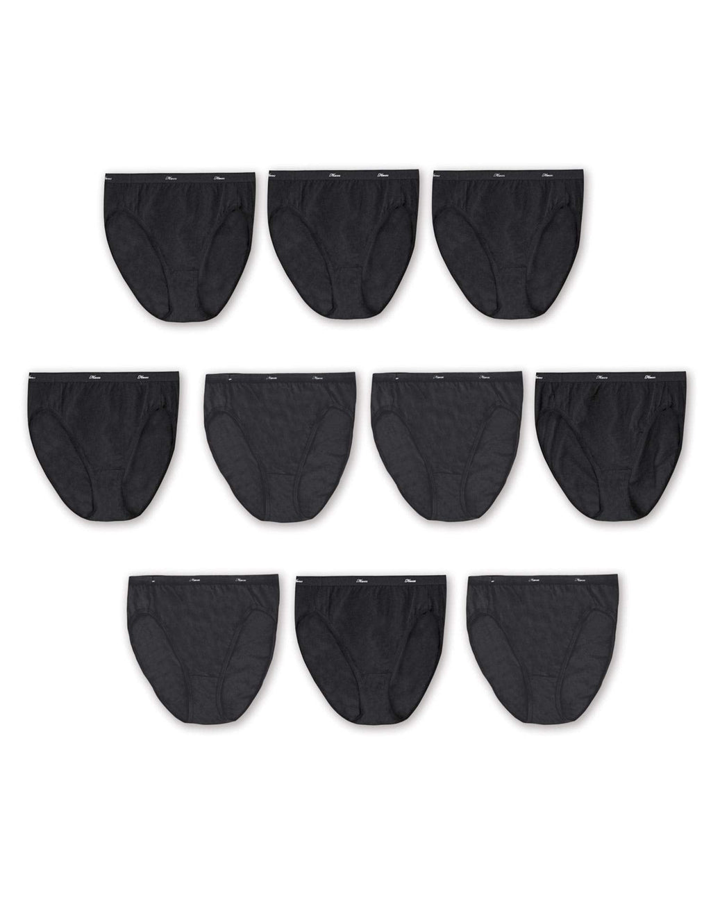 Hanes Women's Underwear Pack, 10-Pack, Full-Coverage Cotton Blend Panties, Moisture-Wicking Underwear for Women