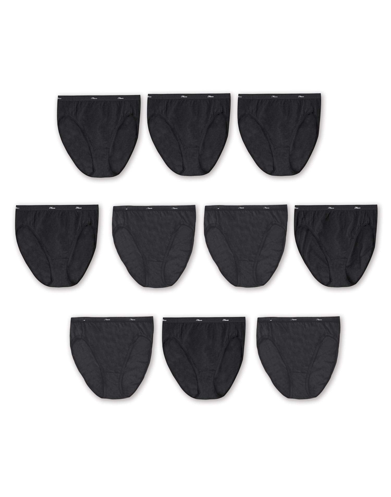 Hanes Women's Underwear Pack, 10-Pack, Full-Coverage Cotton Blend Panties, Moisture-Wicking Underwear for Women