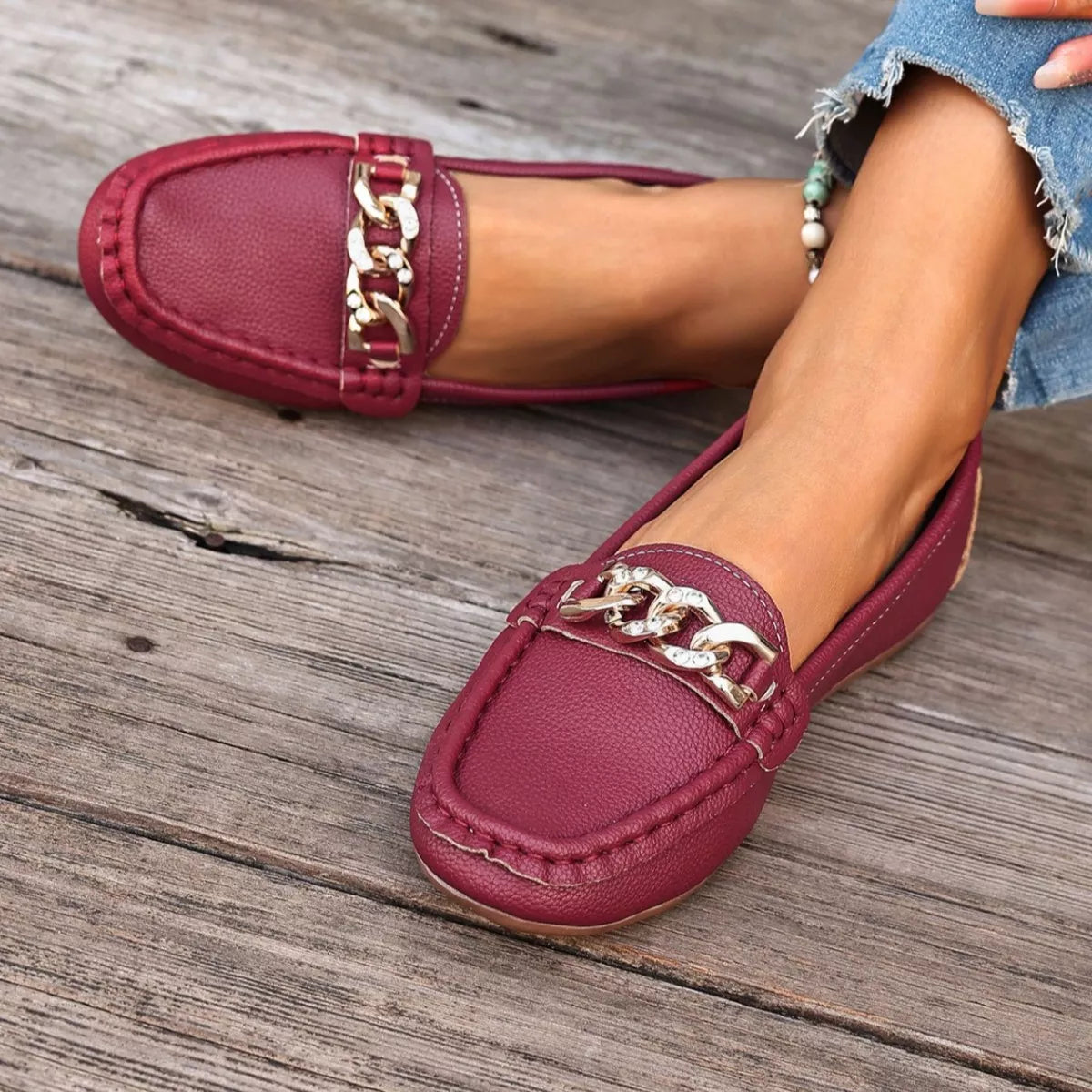 Round Toe Slip-Ons