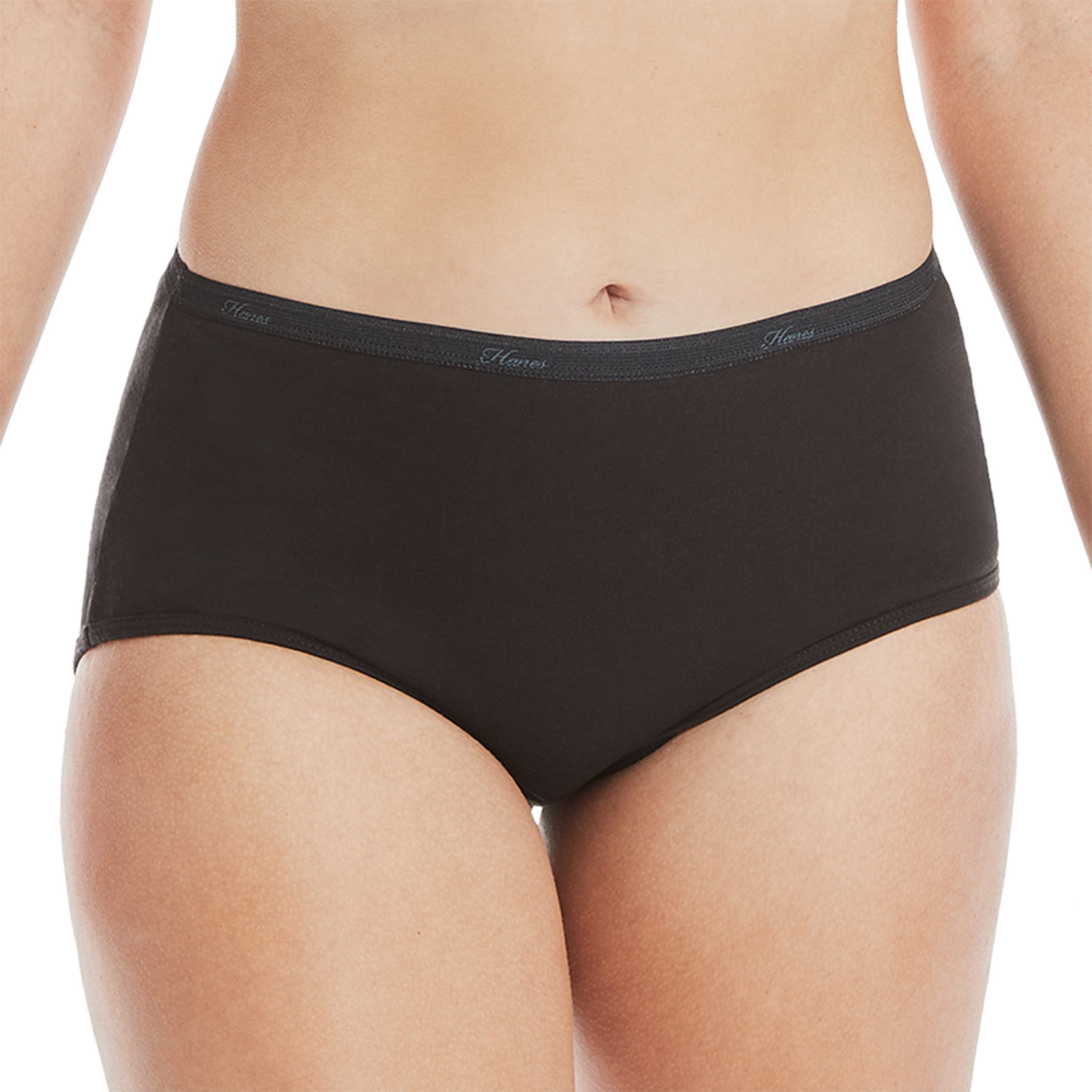 Hanes Women's Underwear Pack, 10-Pack, Full-Coverage Cotton Blend Panties, Moisture-Wicking Underwear for Women
