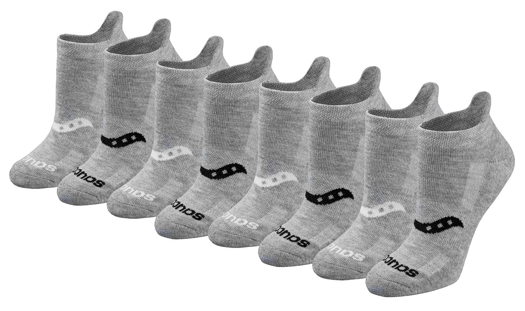 Saucony Women's RunDry Performance Heel Tab Athletic Socks, Available in S-L (8, 16, 24 Pairs)