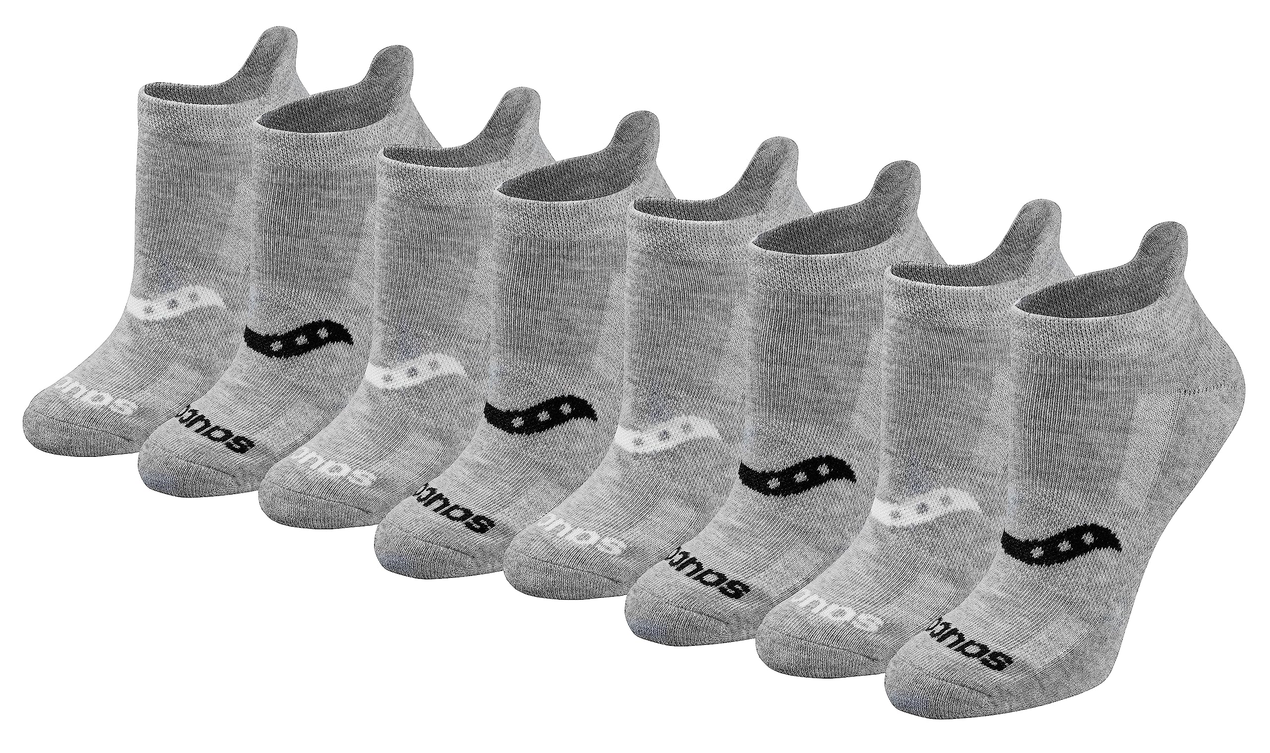 Saucony Women's RunDry Performance Heel Tab Athletic Socks, Available in S-L (8, 16, 24 Pairs)
