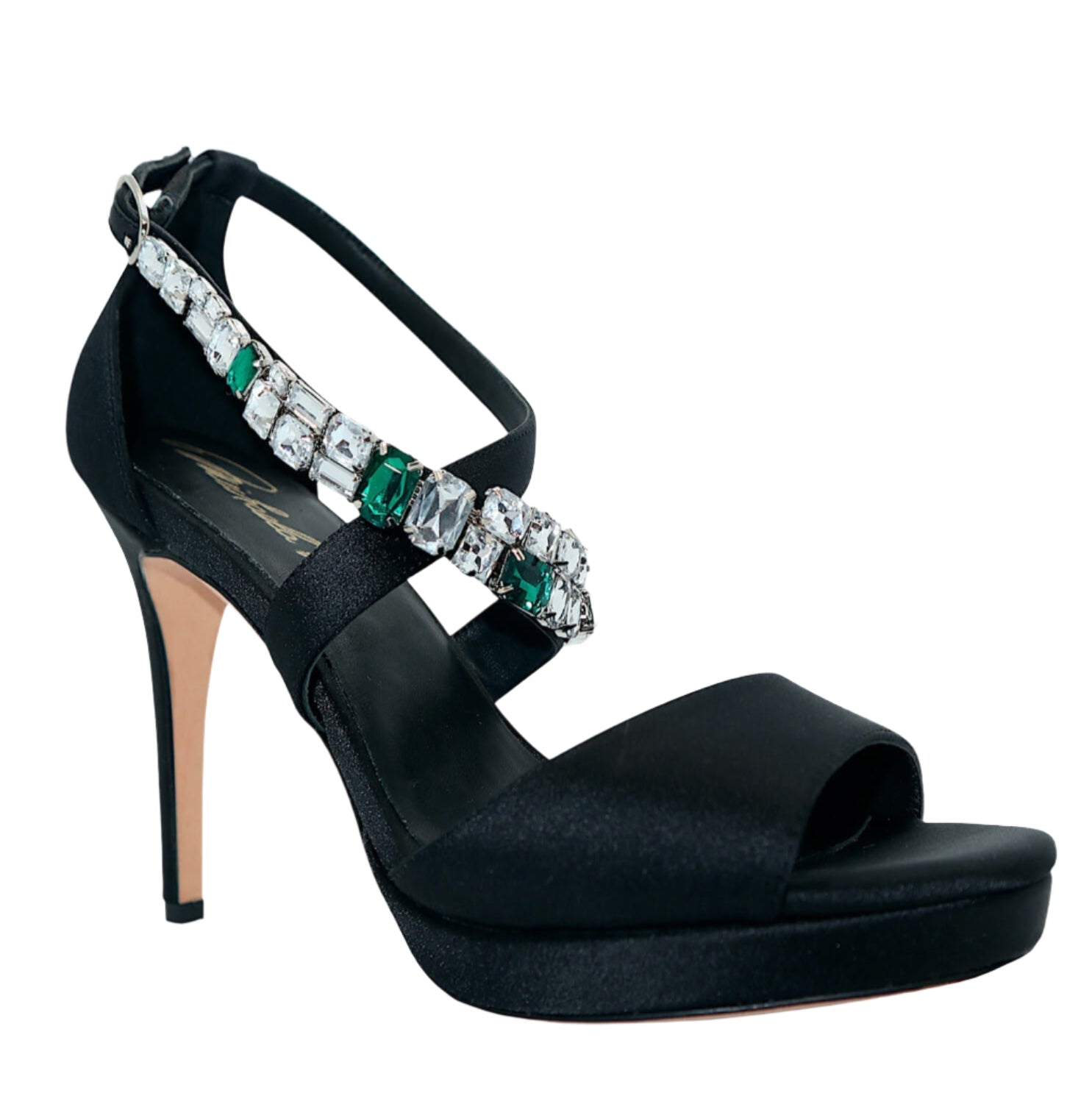 Michaela V Athena Black Crystal Pumps