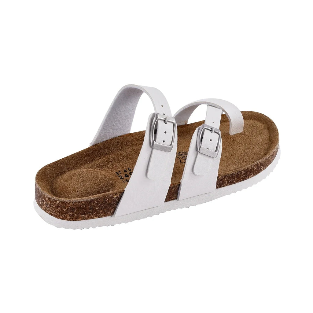 Natural Leather Buckle Sandals For Women Non Slip Outdoor Beach