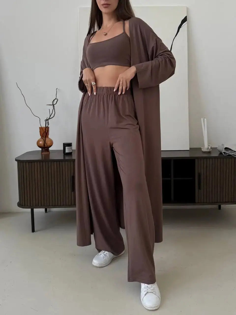 3-Piece Casual Knit Lounge Set