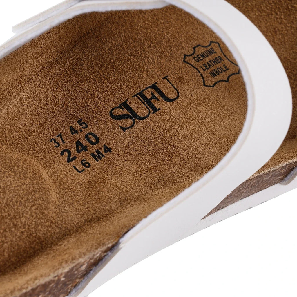 Natural Leather Buckle Sandals For Women Non Slip Outdoor Beach