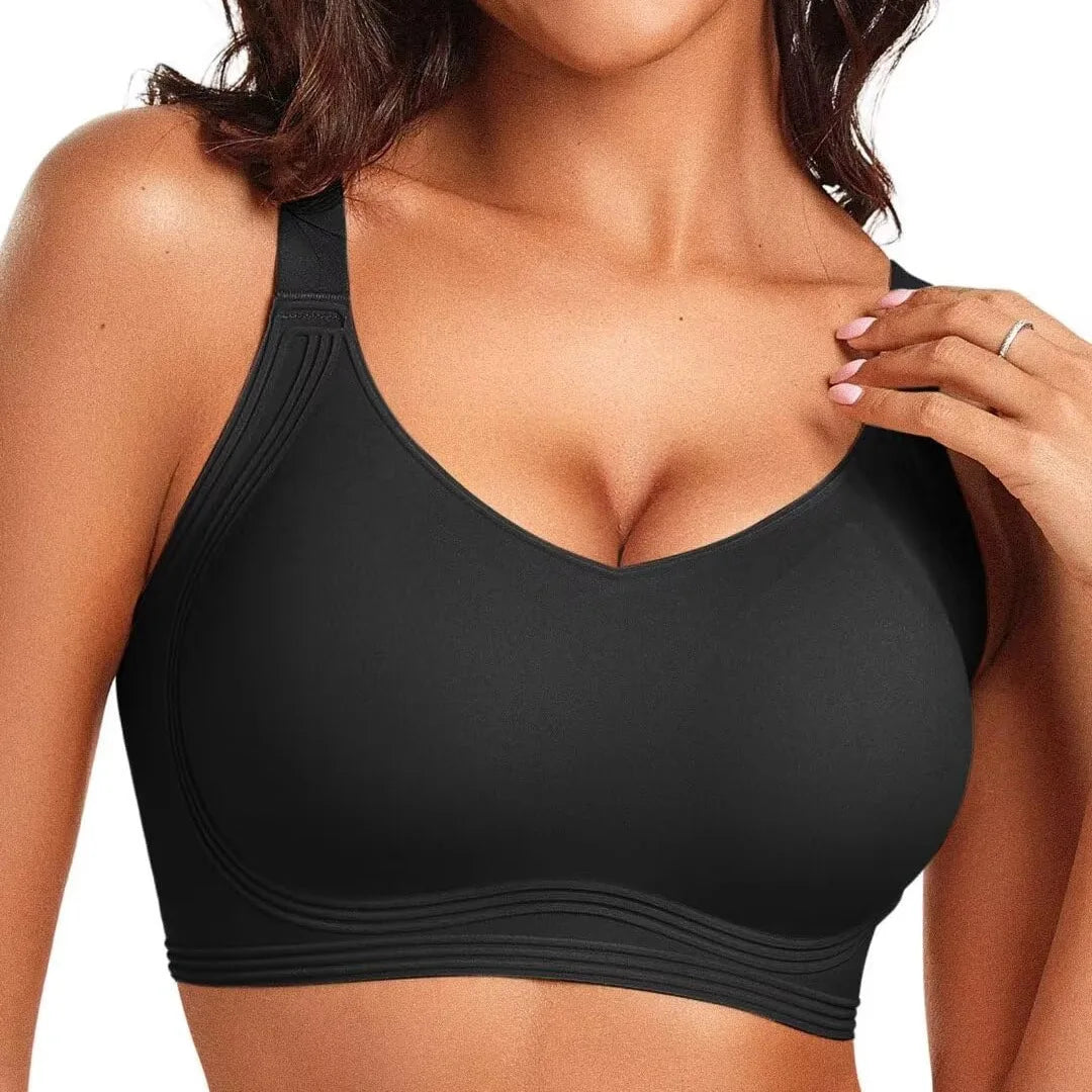 Women's Wire-free Seamless Bra Solid Color Full Cup Thin Molding Underwear Seamless Push-up Comfortable Underwear