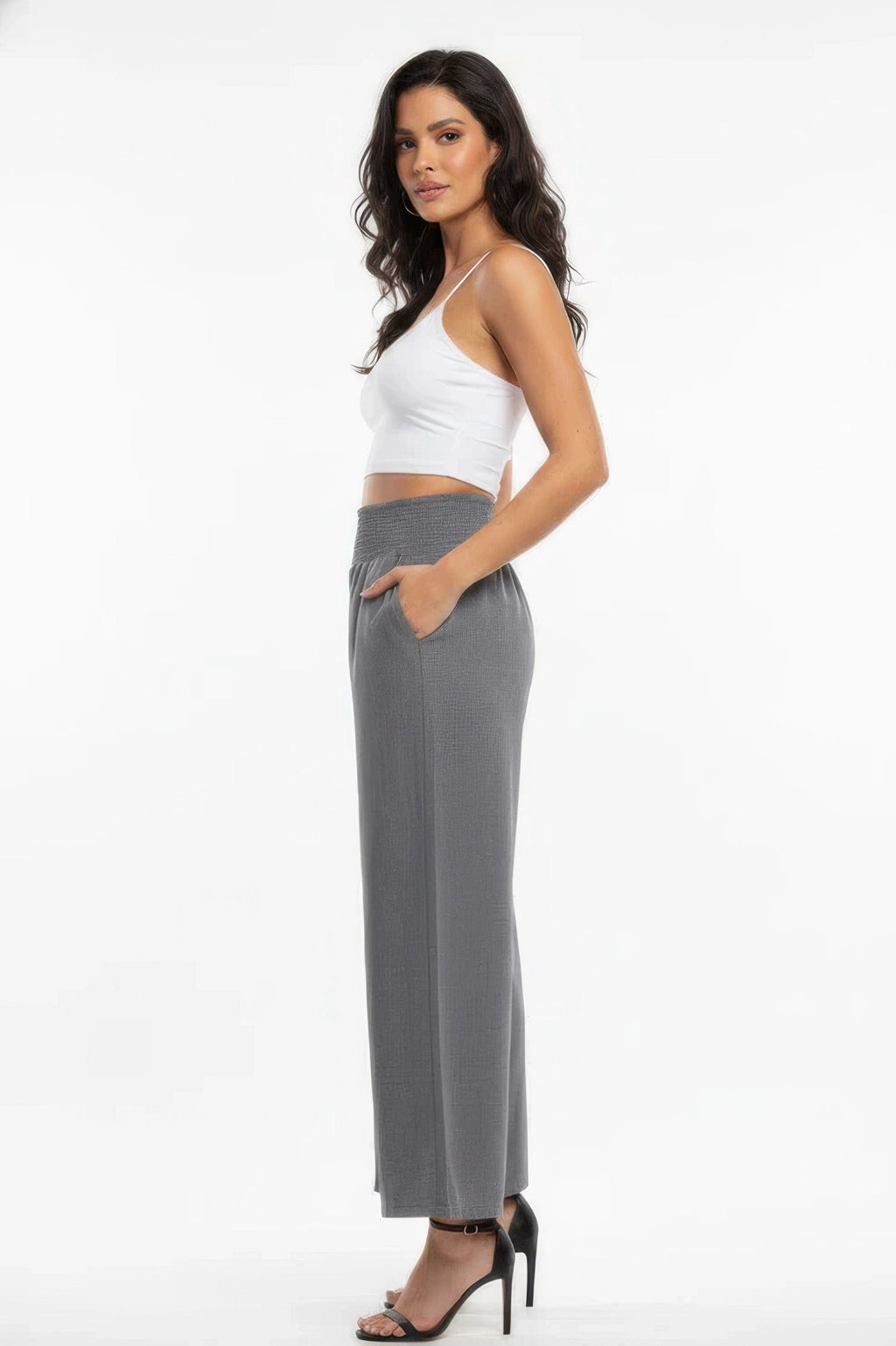 Lightweight High-waisted Wide-leg Lounge Pants