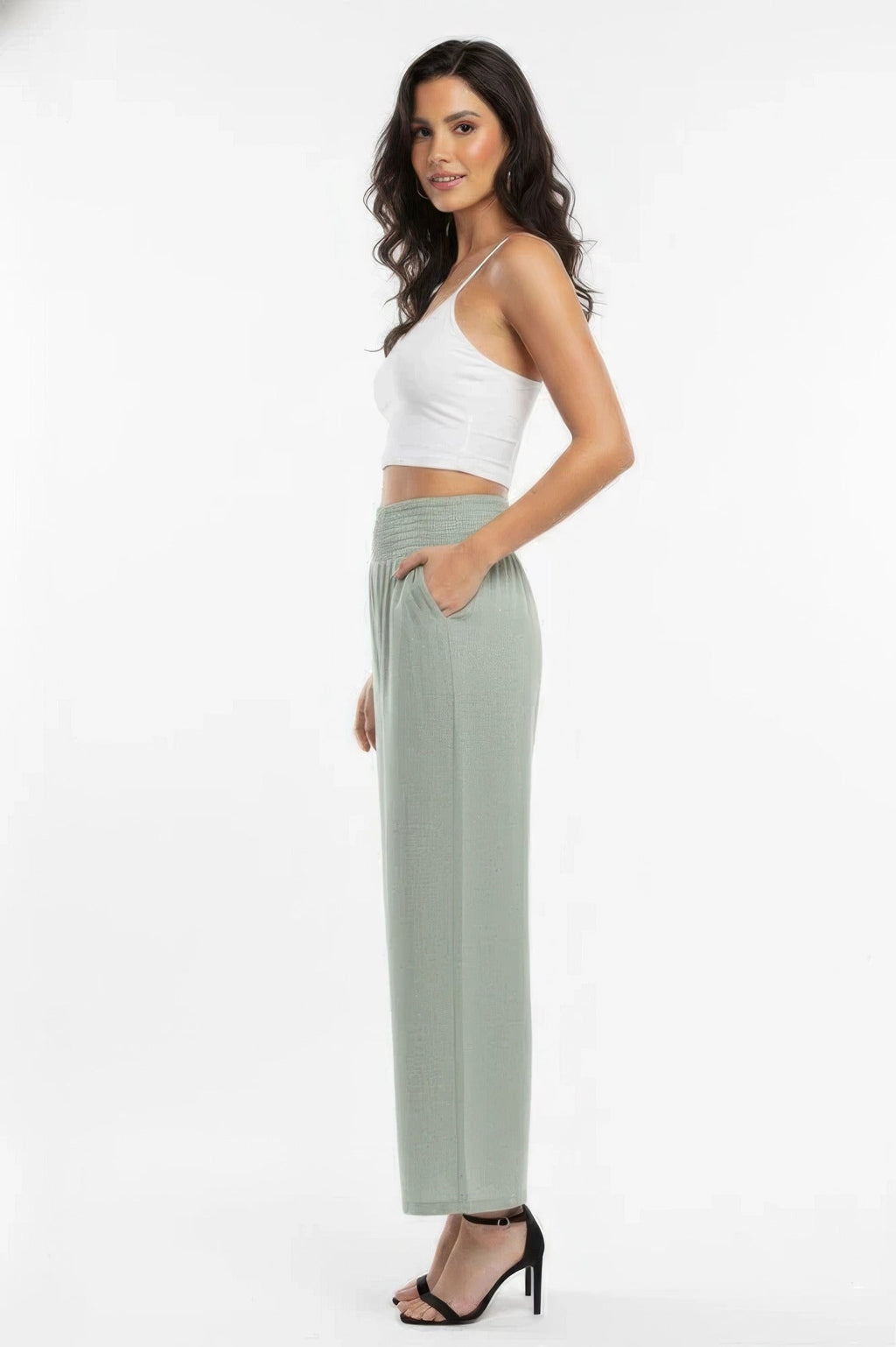 Lightweight High-waisted Wide-leg Lounge Pants