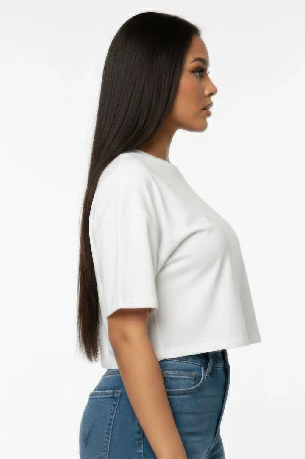 Everyday Essential Cropped Crew Neck T-Shirt