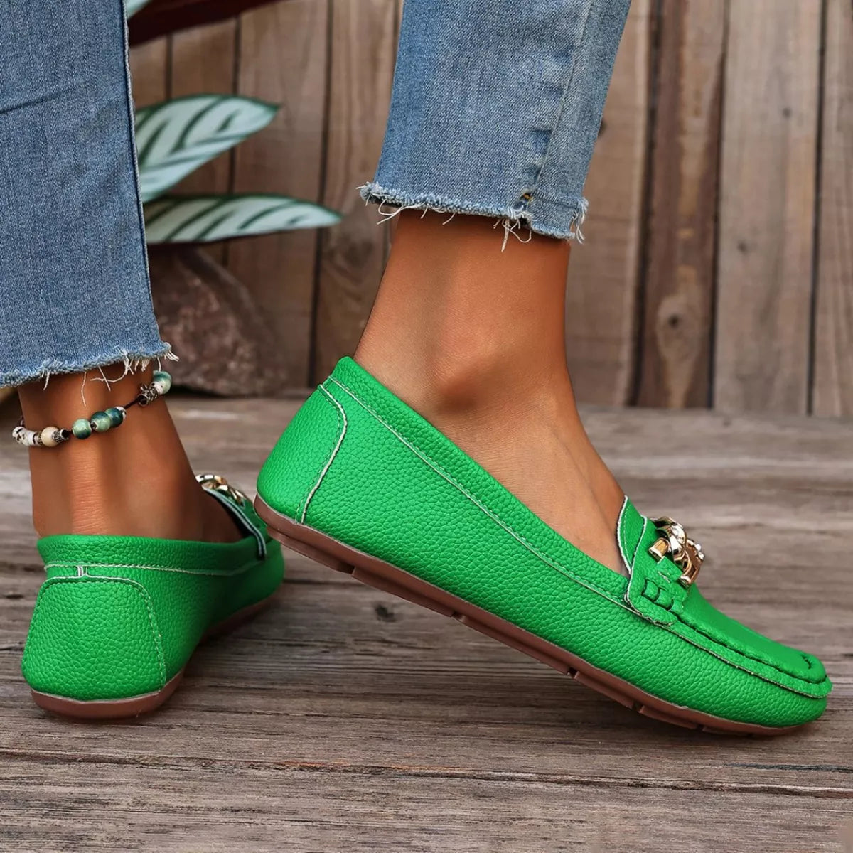 Round Toe Slip-Ons