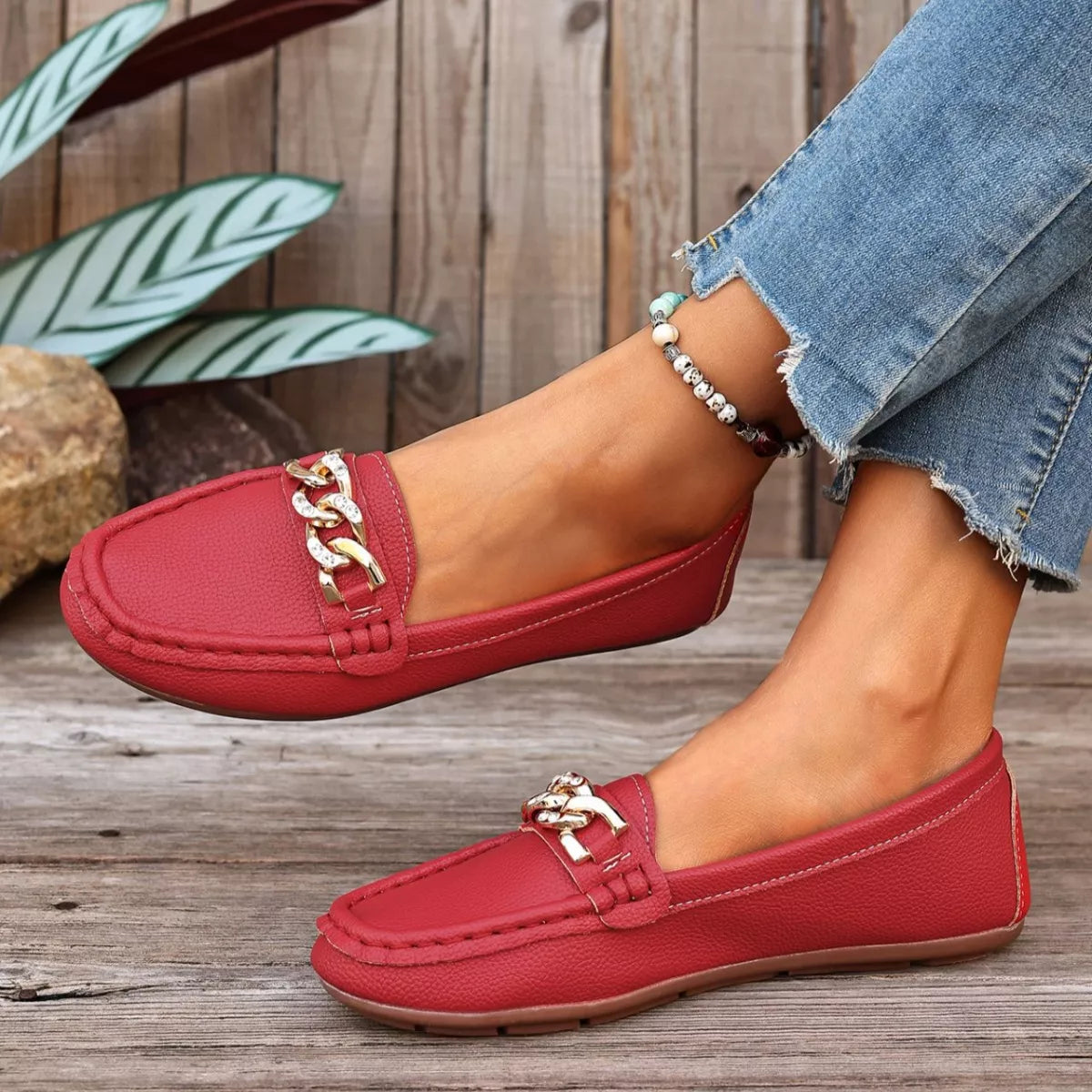 Round Toe Slip-Ons