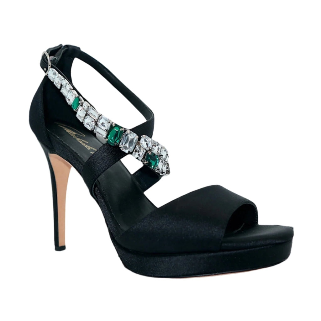 Michaela V Athena Black Crystal Pumps