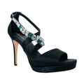 Michaela V Athena Black Crystal Pumps