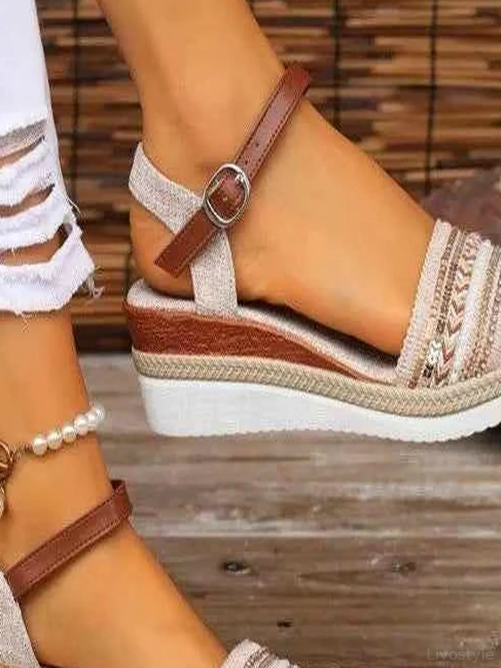 Open Toe Platform Wedge Sandals