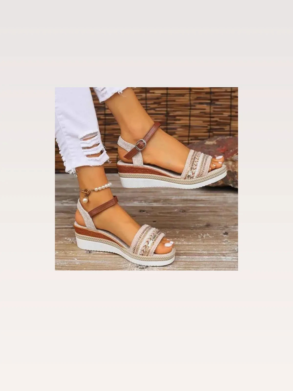 Open Toe Platform Wedge Sandals